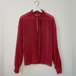 ‘Zara’ shimmery blouse with tie